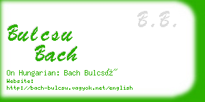 bulcsu bach business card